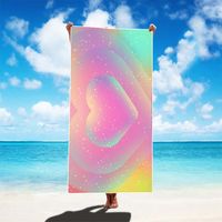 Letter Heart Shape Butterfly Superfine Fiber Casual Cute Beach Towels main image 5