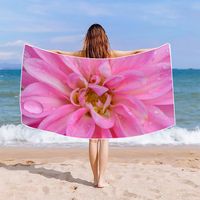 Letter Heart Shape Butterfly Superfine Fiber Casual Cute Beach Towels sku image 4
