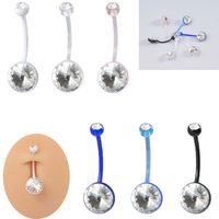 Casual Modern Style Simple Style Solid Color Arylic Belly Ring main image 1