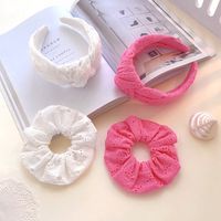 Lady Solid Color Cloth Knitting Hair Band Hair Tie main image 1
