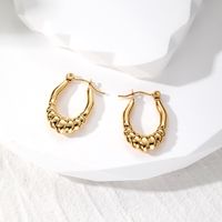 1 Pair Vintage Style Simple Style Classic Style Geometric Stainless Steel Earrings main image 4