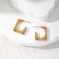 1 Pair Vintage Style Simple Style Classic Style Geometric Stainless Steel Earrings main image 2