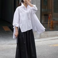 Csm2022 Cross-border Spring/summer Clothing New White Shirt Women's Korean-style Loose Oversized Long Sleeves Design Sun Protection Clothing main image 3