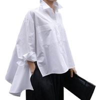 Csm2022 Cross-border Spring/summer Clothing New White Shirt Women's Korean-style Loose Oversized Long Sleeves Design Sun Protection Clothing main image 2