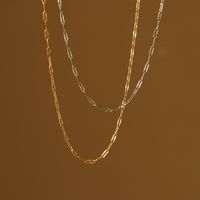 Simple Style Solid Color Titanium Steel Plating Necklace 1 Piece main image 4