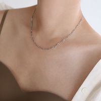 Simple Style Solid Color Titanium Steel Plating Necklace 1 Piece main image 5