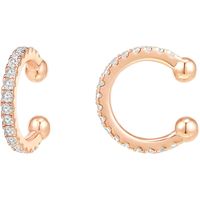 1 Pair Simple Style C Shape Plating Inlay Sterling Silver Artificial Gemstones Ear Cuffs main image 5