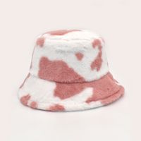 Unisex Casual Streetwear Cow Pattern Flat Eaves Bucket Hat sku image 1