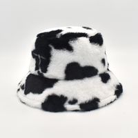 Unisex Casual Streetwear Cow Pattern Flat Eaves Bucket Hat sku image 5