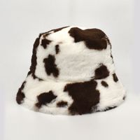 Unisex Casual Streetwear Cow Pattern Flat Eaves Bucket Hat sku image 4