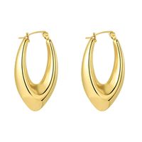 1 Pair Simple Style Printing Water Droplets Stainless Steel Hoop Earrings main image 2