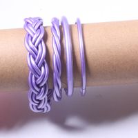 Simple Style Solid Color Silica Gel Women's Wristband sku image 6