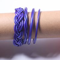 Simple Style Solid Color Silica Gel Women's Wristband sku image 2