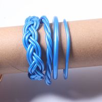 Simple Style Solid Color Silica Gel Women's Wristband sku image 12