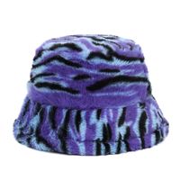 Unisex Beach Color Block Printing Flat Eaves Bucket Hat main image 2
