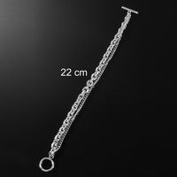 Hip-hop Solid Color Stainless Steel Toggle Chain Unisex Bracelets main image 5