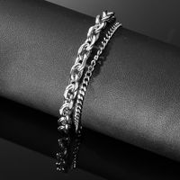 Hip-hop Solid Color Stainless Steel Toggle Chain Unisex Bracelets main image 3