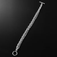 Hip-hop Solid Color Stainless Steel Toggle Chain Unisex Bracelets main image 2