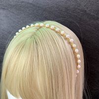 Simple Style Round Crystal Inlay Pearl Hair Band main image 4