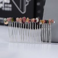 Simple Style Round Crystal Patchwork Hair Combs main image 3