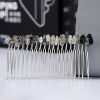 Simple Style Round Crystal Patchwork Hair Combs sku image 7