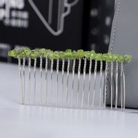 Simple Style Round Crystal Patchwork Hair Combs main image 4