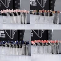 Simple Style Round Crystal Patchwork Hair Combs main image 2