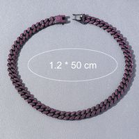 Hip-hop Solid Color Alloy Inlay Rhinestones Men's Bracelets Necklace main image 4