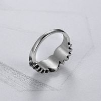 Punk Heart Shape Wings Anchor 304 Stainless Steel Women's Rings main image 5