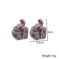1 Pair Sweet Flower Alloy Cloth Drop Earrings main image 2