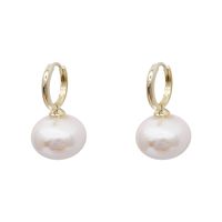 1 Pair Casual Modern Style Round Inlay Alloy Pearl Drop Earrings main image 3