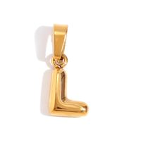 1 Piece Stainless Steel 18K Gold Plated Polished Pendant sku image 7