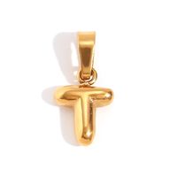 1 Piece Stainless Steel 18K Gold Plated Polished Pendant sku image 2