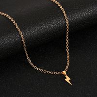 Simple Style Lightning Titanium Steel Plating Unisex Pendant Necklace Long Necklace main image 1