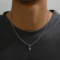 Simple Style Lightning Titanium Steel Plating Unisex Pendant Necklace Long Necklace main image 2