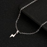 Simple Style Lightning Titanium Steel Plating Unisex Pendant Necklace Long Necklace sku image 2