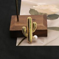 Elegant Retro Flower Alloy Plating Inlay Freshwater Pearl Women's Brooches 1 Piece sku image 8