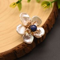 Elegant Retro Flower Alloy Plating Inlay Freshwater Pearl Women's Brooches 1 Piece sku image 11