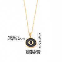 Edelstahl 304 Vergoldet Einfacher Stil Überzug Inlay Runden Brief Hülse Halskette Mit Anhänger sku image 15