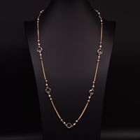 Retro Oval Freshwater Pearl Copper Beaded Plating 18k Gold Plated Necklace sku image 13
