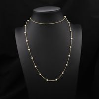 Retro Oval Freshwater Pearl Copper Beaded Plating 18k Gold Plated Necklace sku image 8