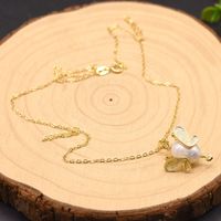 Retro Oval Freshwater Pearl Copper Beaded Plating 18k Gold Plated Necklace sku image 15