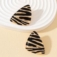 1 Pair Lady Streetwear Zebra Plating Alloy Gold Plated Ear Studs main image 3