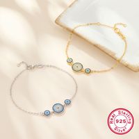 Simple Style Flower Sterling Silver Plating Inlay Zircon 18k Gold Plated White Gold Plated Bracelets main image 10