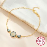 Simple Style Flower Sterling Silver Plating Inlay Zircon 18k Gold Plated White Gold Plated Bracelets sku image 4