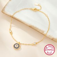 Simple Style Flower Sterling Silver Plating Inlay Zircon 18k Gold Plated White Gold Plated Bracelets sku image 2