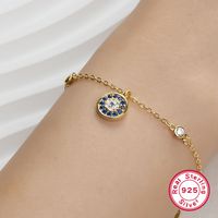 Simple Style Flower Sterling Silver Plating Inlay Zircon 18k Gold Plated White Gold Plated Bracelets main image 4