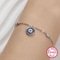 Simple Style Flower Sterling Silver Plating Inlay Zircon 18k Gold Plated White Gold Plated Bracelets main image 5