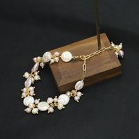 Retro Round Freshwater Pearl Copper Plating Gold Plated Bracelets sku image 12