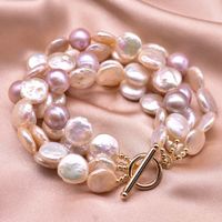 Retro Round Freshwater Pearl Copper Plating Gold Plated Bracelets sku image 15